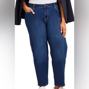 Avenue Butter Plus Size Straight Leg Jeans Blue
